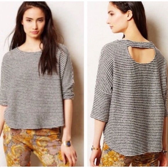 Anthropologie Tops - [Anthropologie] Deletta Striped Textured Top Sz S
